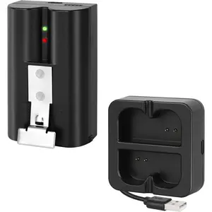 6040mAh Battery with Charger Station for Ring-Doorbell Camera 2/3/3 Plus/4, Spotlight and Cam, Lithium Li-ion Batteries 3.65V
