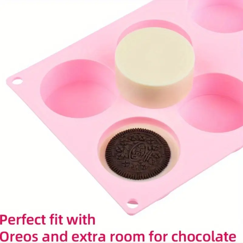 1pc round silicone soap mold, DIY handmade soap shaping mold, easy to shape and demold, Craft, Soap making supplies