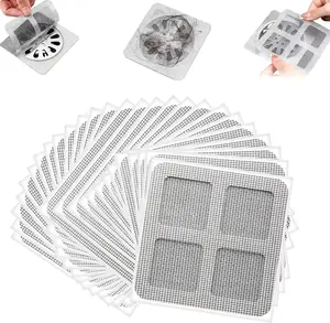 Hair Catcher Shower Drain Disposable Mesh Stickers, 100 Pack