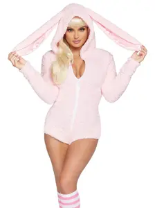 Cuddle Bunny Costume Romper - Cute and Sexy Halloween and Easter Outfit for Women