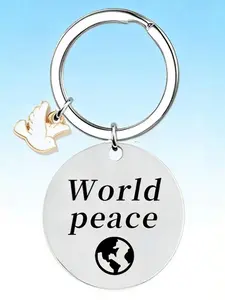 World peace, peace dove keychain