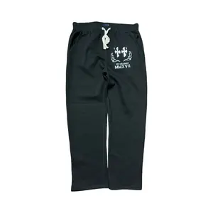 Realistic Heavyweight Sweatpants- Black with Silver Bottom unisex