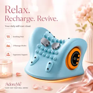 Neck Massager with Heat, 3 Modes Cervical Traction Device for Shoulder & Neck Muscle Relax, 26° Ergonomic Neck Stretcher Pillow, Portable Chiropractic Pillow for Home & Office Use (2pcs)