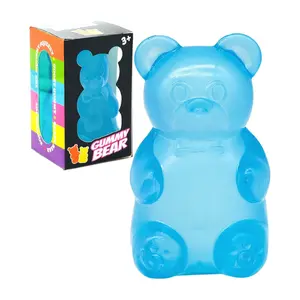 1/4 Counts Candy Bear-Shaped Maltose Fidget Toy, Soft Sensory Stress-Relief Ball for Adults & Kids, Party Favor Prank Squeeze Toy, Anti-Anxiety Hand Fidget Gadget