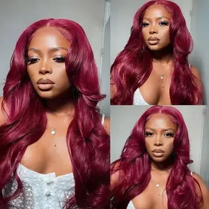 【Trendy Color】ISEE HAIR 99J Burgundy Body Wave Wear Go Wig 6x4 Lace Closure 180% Density Color Glueless Wig #Category Spotlight