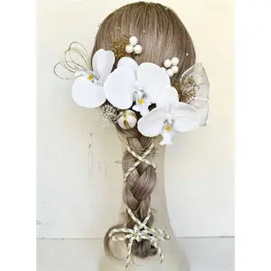 Coming-of-age ceremony hair accessories [3 colors available] 18-piece set, including dried flowers, dahlias, hydrangeas, and baby's breath Including artificial flowers, Japanese-style flower balls, hairpins, and headbands Very suitable for kimono, furisod