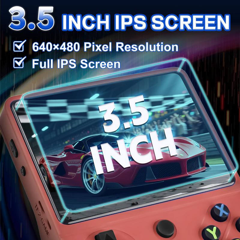 RG36PRO Retro Handheld Game Console - Open Source System,3.5"IPS Screen,30,000+ Classic Games,64G TF card, 3000mAh Battery,Portable Gaming Player for Travel,Gift for Teen or Partner -Black