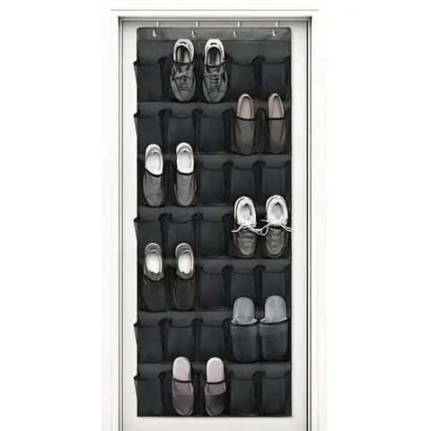 Door Hanging Storage Bag, Multi-Layer Shoe Rack, Non-Woven Fabric Closet Organizer, Space Saving Home Storage Solution, Fabric Storage Units
