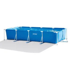 Intex Rectangular Frame Above Ground Outdoor Backyard Swimming Pool (PUMP NOT INCLUDED)