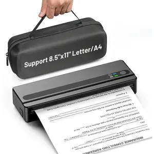 Portable  Printer for Travel -the-Go, Inkless Thermal Printer 2600mAh, Supports 8.5"x11" Letter & A4 Paper,  for  Android Laptop,  for Truckers, Students, Remote Work