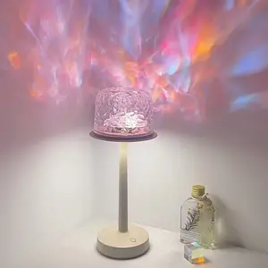 Versatile Gift Choice! Aurora/Ocean Wave/Water Ripple Table Lamp 16-Color Ambient Table Lamp with Control, Relaxation &Romantic Night Ambience,Suitable for Bedroom, Living Room, Study, Home,Perfect Gift for Holidays, Birthdays & Events! night light