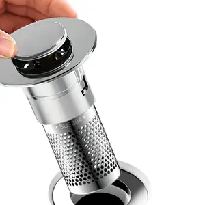 Universal Pop-Up Sink Stopper with Hair Catcher Filter, Fits Most Us Bathroom Sinks, Easy Installation, Durable Design, Perfect Fit