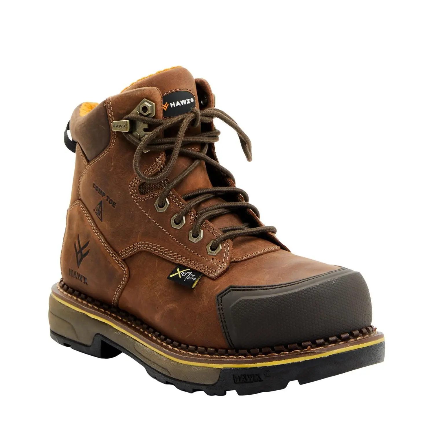 Hawx Men's 6" Crew Chief Internal Met Guard Work Boot Composite Toe - Bhxc0rpw89