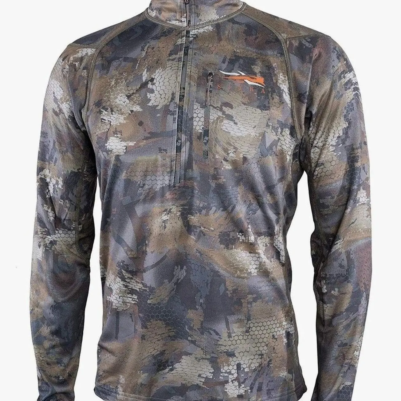 S!TKA Gear Men's Core Midweight Zip-T Long Sleeve Hunting Shirt | No Chest Pocket