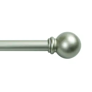 Kenney Manufacturing KN71608 0.62 in. Champagne Silver Curtain Rod Size - 28 to 48 in.
