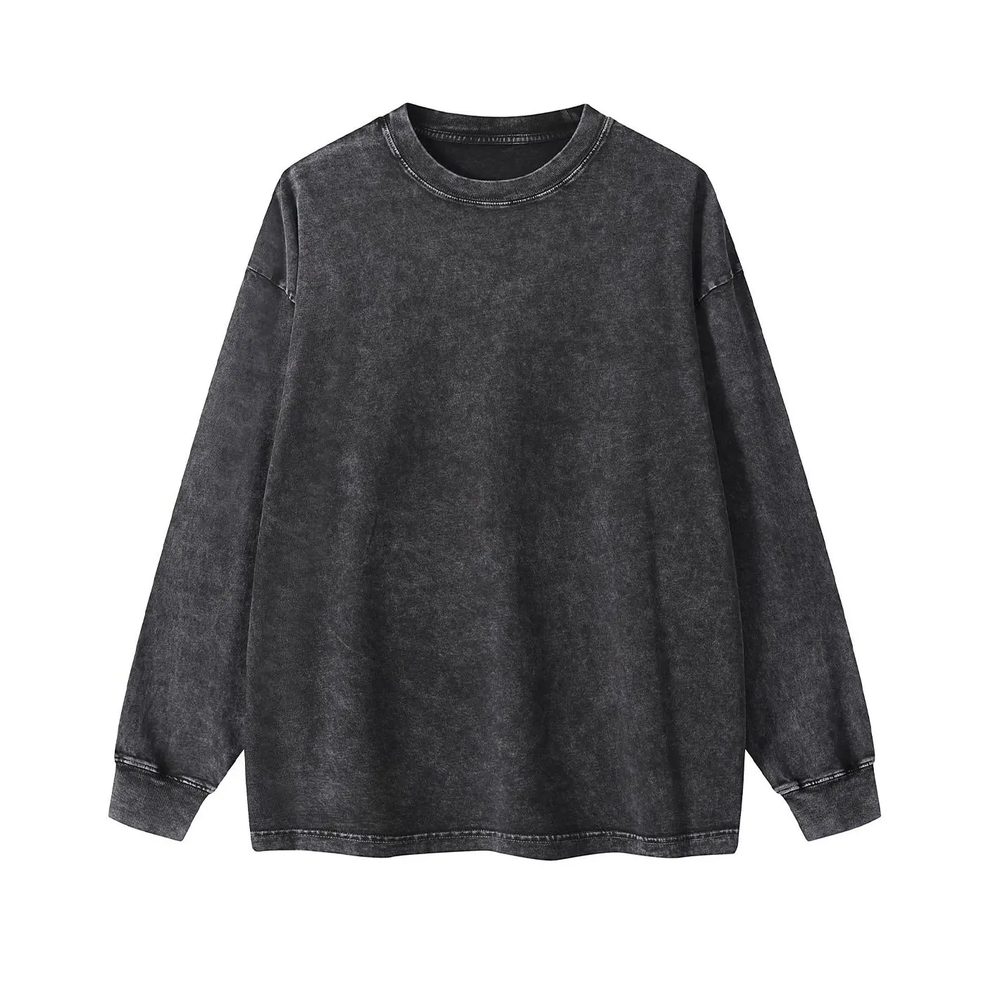 inflation Men's Vintage Long Sleeve T-Shirt, All-Season Heavyweight 275g Retro Streetwear Tee in Washed 100% Cotton, Oversized Relaxed Fit, Retro Style, Long-Sleeve Tee, Relaxed Cut, Fashion, Tops, Heavyweight Knit