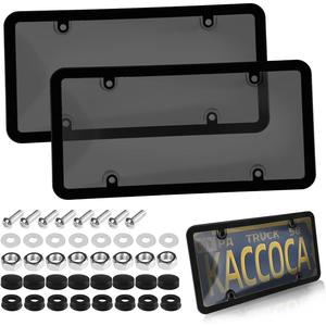 car license plate frame with screws & nuts & washers & screwdriver (42pcs/set), vehicle license plate holder, universal car exterior accessories