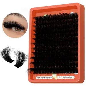 200D Thick European & American Imitation Eyelashes Fluffylash 3D Three-Dimensional Fluffy Single Cluster Eyelashes