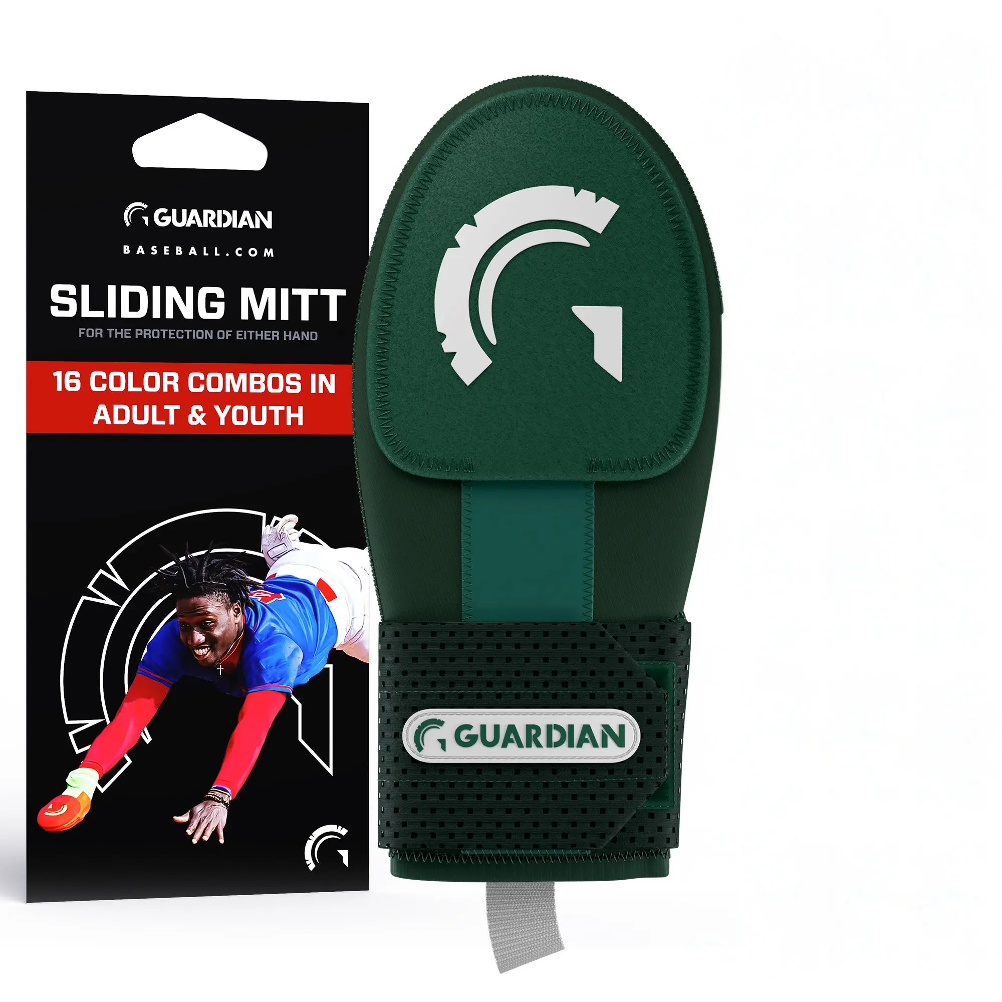 Guardian Baseball Sliding Mitt (Shamrock Green/White)