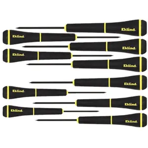 Eklind Tool 269-92199 10Pc Slotted 1-4Mm & P#000-#1 Screwdriver Set