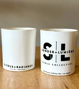 Sonder + Lumière Citrus Radiance Scented Coconut Soy Wax Candle Hand Poured 100% Soy Wax Los Angeles Household Candle