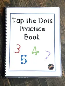 Tap the Dots Math Practice Book - 33 Page Workbook for Addition Learning with Dot Strategy for Students