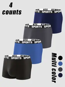 Men's High Elastic Sports Boxer Shorts Set, Comfortable Training and Running Underwear, Casual and Versatile Performance Wear