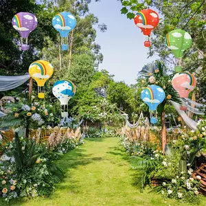 10 rainbow hot air balloon paper lanterns, 12 inch reusable party lanterns, used for DIY crafts, home and party decoration, weddings, wedding celebrations, birthdays, general celebrations, holiday decorations