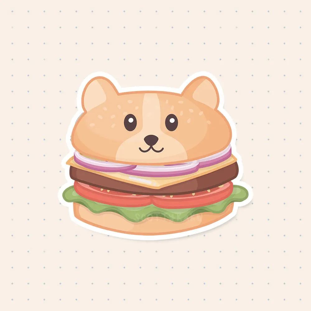Corgburger Sticker