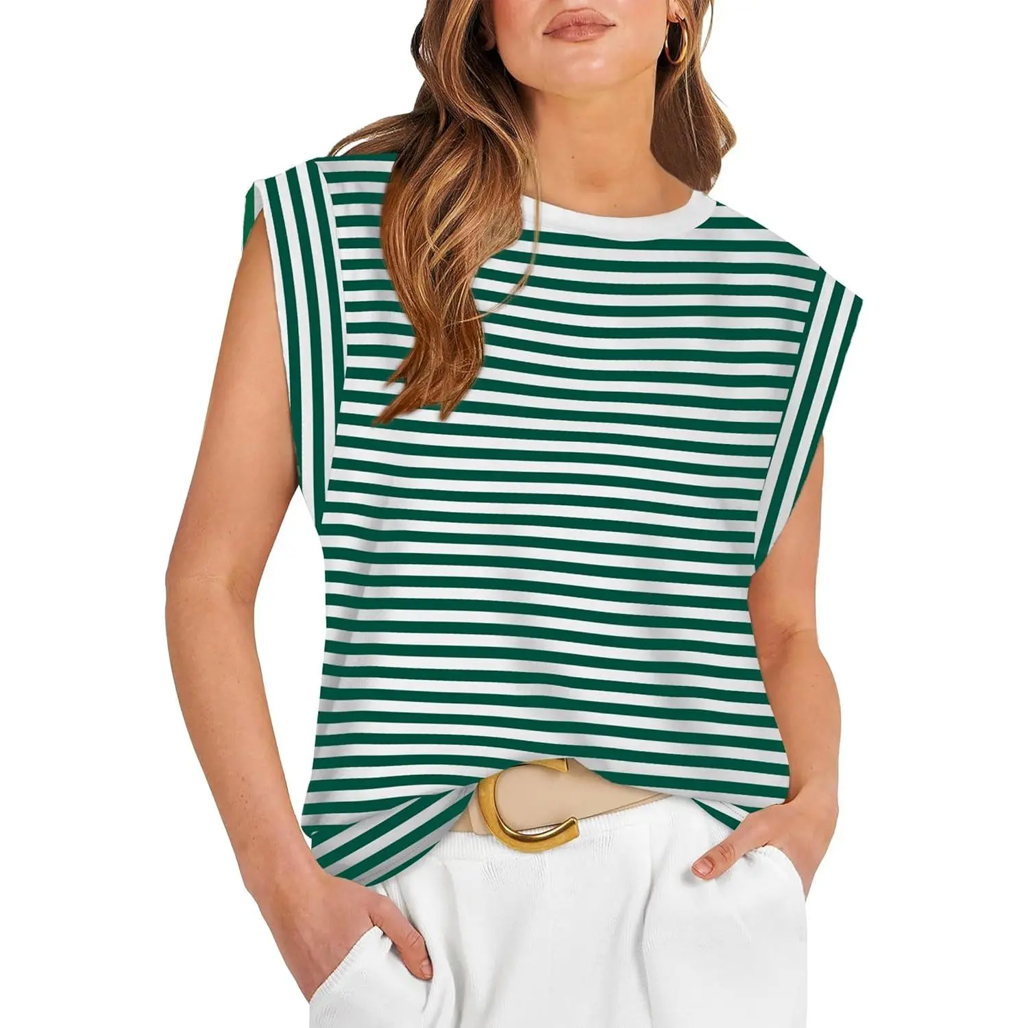 R - Green&white Stripe