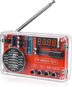 DIY Solder Kit, Soldering Project Radio FM 87-108MHz with Headphone Jack LED Display Automatic Station Search for High School Education Soldering Practice Creative