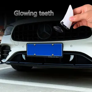 Illuminated Car Tooth Shaped Decorations Rechargeable Easily Detachable Reattachable Suitable for Helmets and Motorcycles Perfect for DIY Projects