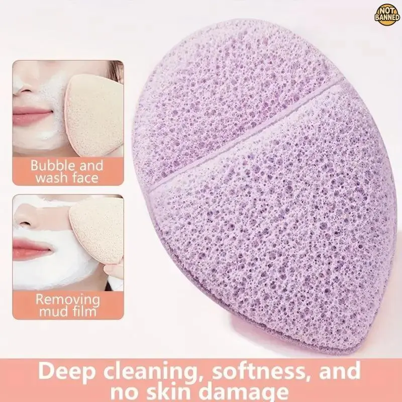 1pc Gentle Face Wash Puff Glove - Formaldehyde-Free, Unscented, Soft Facial Cleansing Tool for Sensitive Skin, Effective Makeup Remover & Exfoliating Bathroom Towel Supply, Facial Cleansing Tools