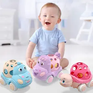 Soft Wind Up 3 pics Toy Cars for Toddler Girl Toys Birthday Gift Ideas Push Car Sound