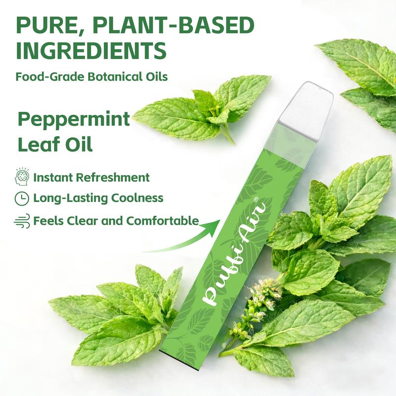 PUFFIAIR Mullein & Peppermint Herbal Air Inhaler for Lung Care & Instant Refreshment, Craving & Stress Relief | Nicotine-Free Smokeless Non-Electric Vaporless Inhalers, Usable Anywhere