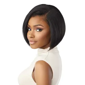 Sensationnel HD Lace Front Wig Curls Kinks N Co Glueless Kinky Edges 13X6 Kinky Bob 9"