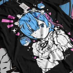 Re Zero Anime T-Shirt & Sweatshirt, Rem Baby Cute Girl Graphic Tee, Vintage Oversized Unisex Streetwear, Gift for Men Women