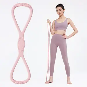 Resistance Bands Figure 8 Exercise Bands for Women 8 Shaped TPE Material for Arms Chest Expander Yoga Gym Fitness Muscle Training Equipment Stretching Gear Workout Accessories Workout Straps stretching  band