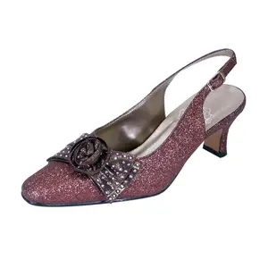 FLORAL Alaina Women's Wide Width Glitter Slingback Dress Pumps