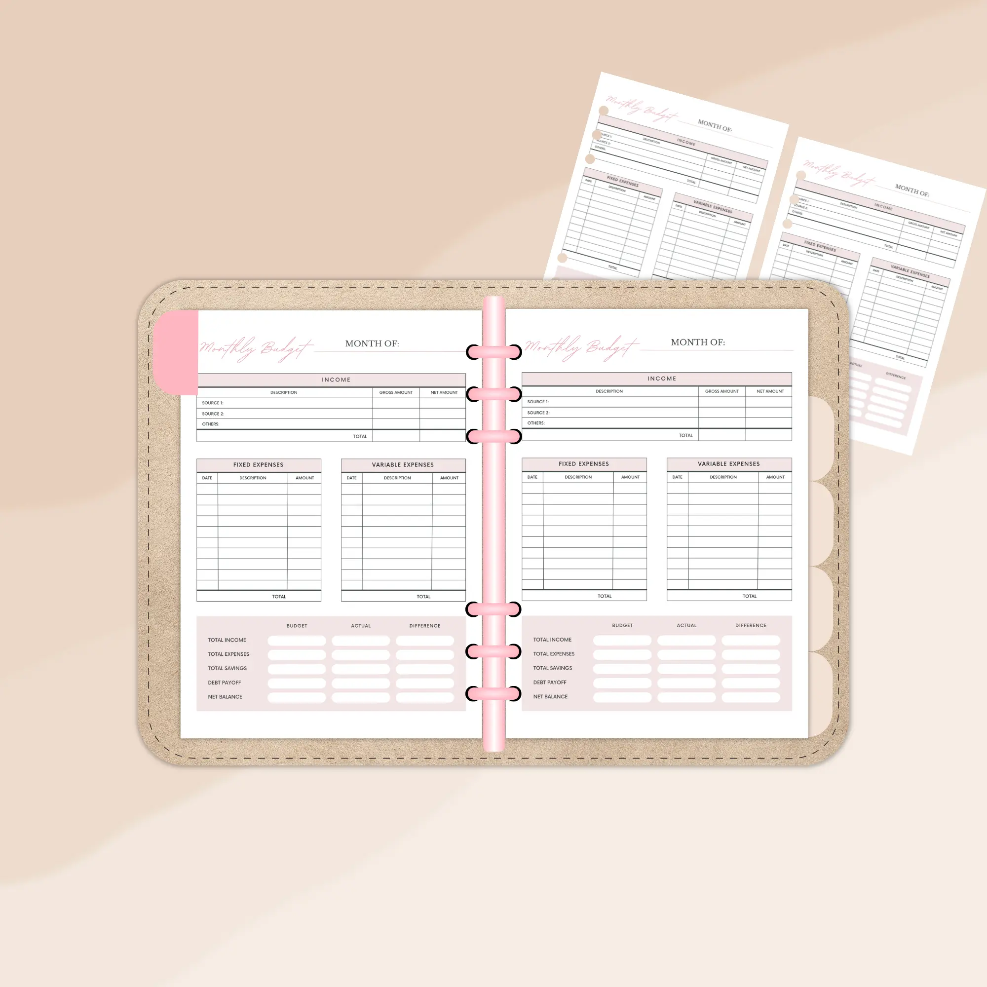 Monthly Budget Tracker Insert Monthly Budget Tracker Insert