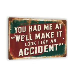 【20*30cm/8*12inch】2D Flat - This Vintage Metal Sign, Measuring 8 X 12 Inches, Is Ideal for Decorating Your Room, Office, Or Garage. Its Distressed Red Design Adds a Humorous Touch, Making It a Perfect Addition to Your for Home Or Garden Decor