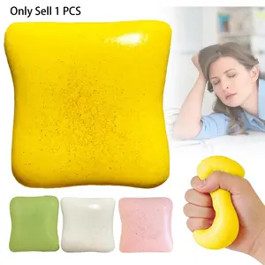 1 PCS Sticky Bread Squishy Toys, Butter Bread Squishy Viral Slow Rising Squishy, Anxiety Squishies, Fidget Cube Stress Relief, Toast Shaped Slow Rise Squishies, Realistic Bread Stick Soft Squeeze Balls for Adult Stress Relief & Focus Adult Novelty Gift