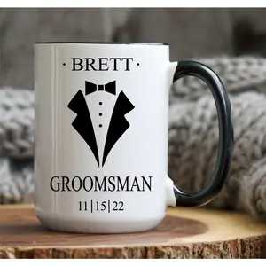 Personalized [SEND CUSTOM VIA MESSENGER] Groomsmen Gift, Groomsmen Coffee Mug, Best Man Gift, Wedding Gift, Gift For Him, Best Man Gifts, Groomsman Gifts