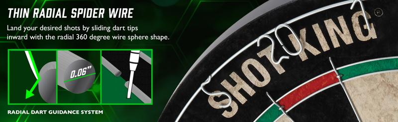 Viper Shot King Sisal Dartboard with Black and White Design, Includes Sisal Pins, Official Competition, Model Viper