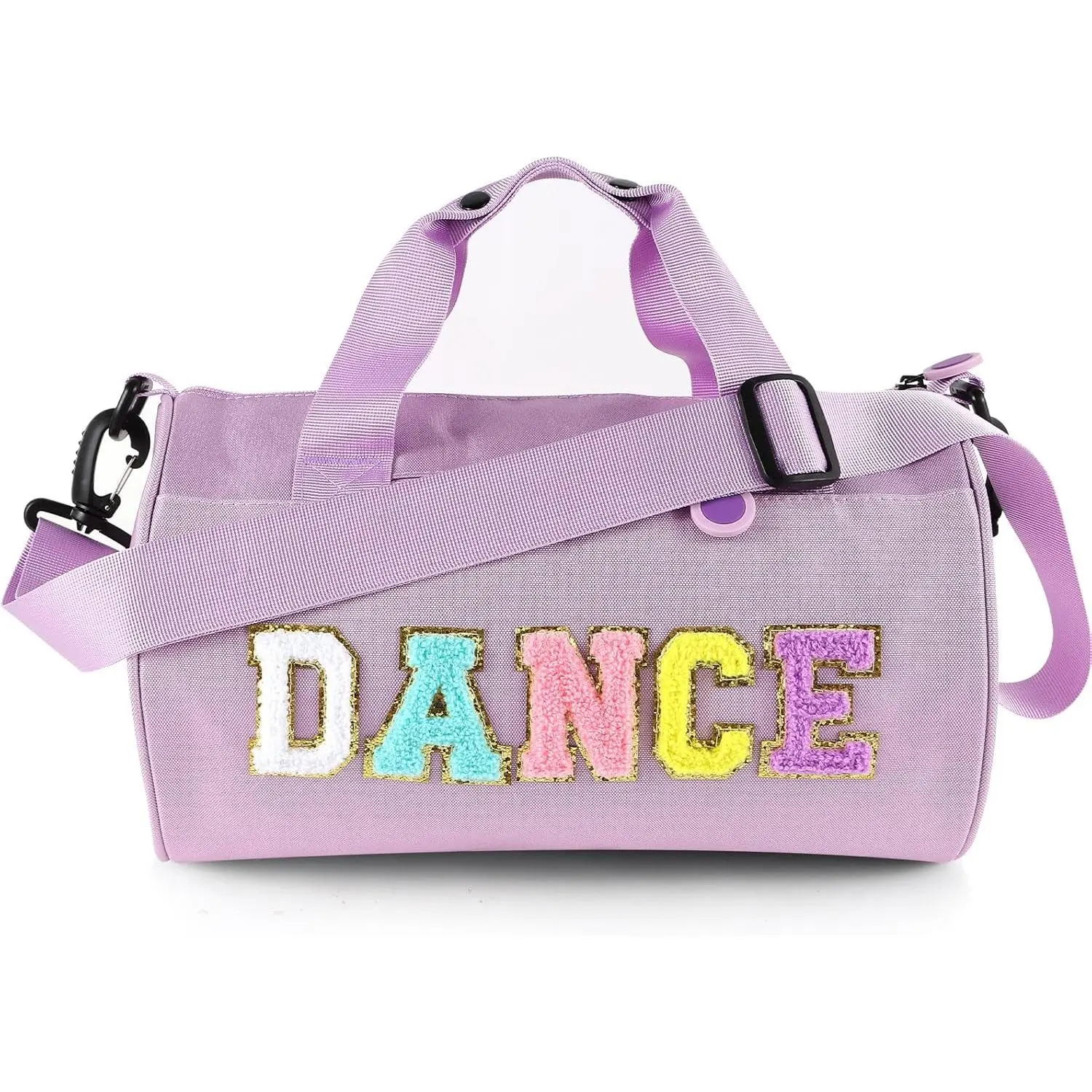 SQ-CPB040 Dance Ballet Bag for Girls Sport Gym Duffle Bags Overnight Travel Bags Fun Dance Workout Duffel Bag Toddler Kid Cute Bag for Dancers, Girls, Teens, Student Athletes