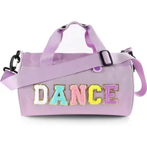 SQ-CPB040 Dance Ballet Bag for Girls Sport Gym Duffle Bags Overnight Travel Bags Fun Dance Workout Duffel Bag Toddler Kid Cute Bag for Dancers, Girls, Teens, Student Athletes