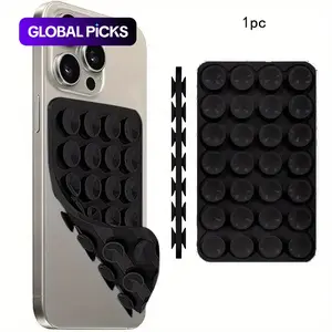 Double-Sided Silicone Suction Cup Phone Case Mount, Hands-Free Strong-Grip Non Slip Holder for Selfies and Videos, Vacuum Phone Stand Accessory #GLOBAL PICKS