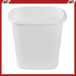 Rubbermaid Vanity Trash Can/Wastebasket 1.5-Gallons/6-Quarts White for Under Counter/Kitchen/Office/Bedroom/Bathroom