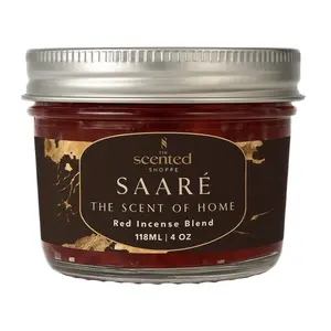 Saaré Home Aroma Incense - Luxurious Red West African Woody Amber Scented Fragrance, Spicy & Seductive, 4 oz/8 oz Home Fragrance Supply