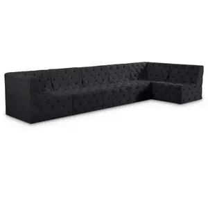 Tuft Velvet Modular 6 Piece Sectional